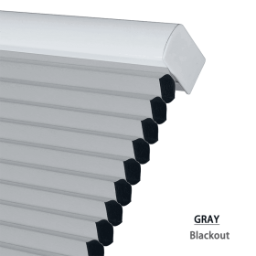 WELLSOURCE Cellular Shades  Honeycomb Blinds Blackout for Windows Bed Room, Office Custom Size (Color: gray, size: CONTACT US)